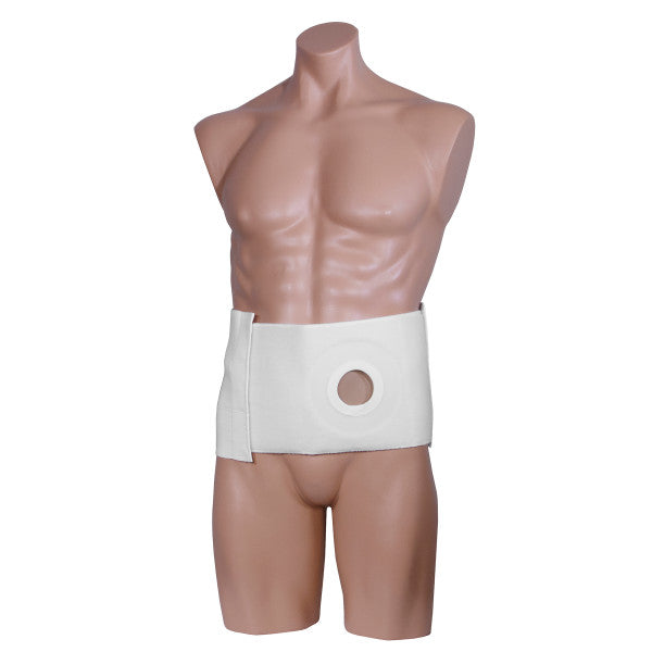Ceinture de stomie OTC 9" avec coussinet (ouverture de 2"), blanche