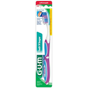 GUM - Tooth 'N Tongue Toothbrush | Soft