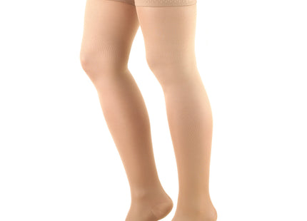 TRUFORM - Ladies' Thigh High Opaque Stockings | Open Toe 20-30 Mmhg