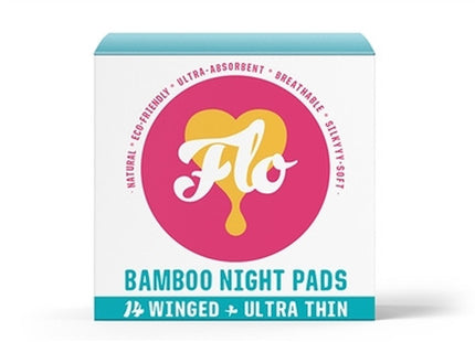 Here We Flo - Bamboo Ultra-Thin Night Pads | 14 Winged Pads