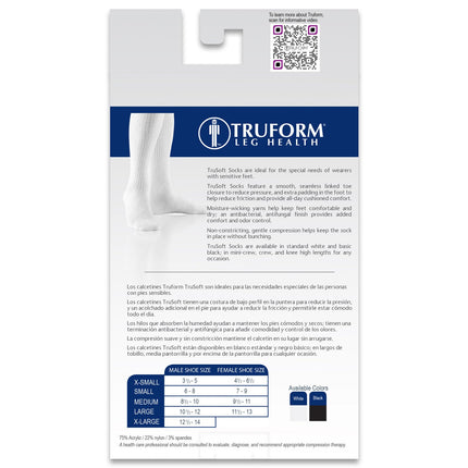 TRUFORM - Chaussettes hautes pour diabétiques | 8-15 mmHg