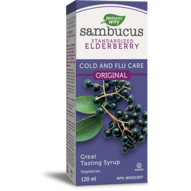 Nature's Way - Sambucus Cold & Flu Immune Support  - Elderberry + Echinacea Syrup | 120 mL