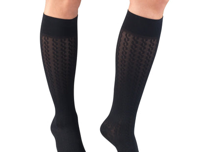 TRUFORM - Chaussettes hautes pour femme (motif torsadé) | 15-20 mmHg