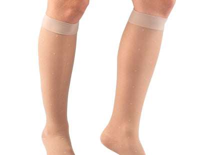TRUFORM - Ladies' Sheer Knee High (Dot Pattern) | 15-20 Mmhg