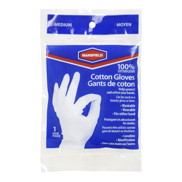 Mansfield 100% Cotton Gloves - Medium | One Pair