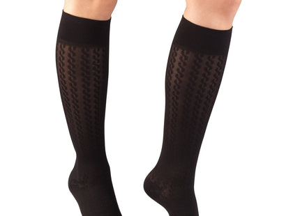 TRUFORM - Chaussettes hautes pour femme (motif torsadé) | 15-20 mmHg