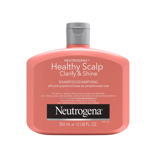 Neutrogena - Healthy Scalp - Shampoing Clarifiant & Brillance au Pamplemousse Rose - pour Cheveux Gras | 354 ml