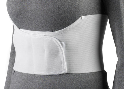OTC - Ceinture élastique côtelée pour femme, 15 cm, blanche