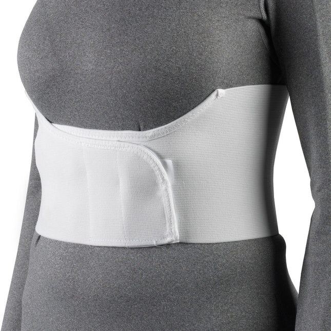 OTC - Ceinture élastique côtelée pour femme, 15 cm, blanche