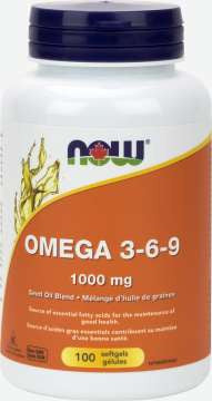 NOW Omega 3-6-9 1000mg | 100 Soft Gels