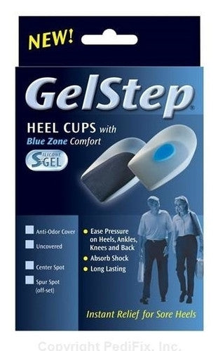 *Pedifix Gel Step Heel Cups with Blue Zone Comfort | Small