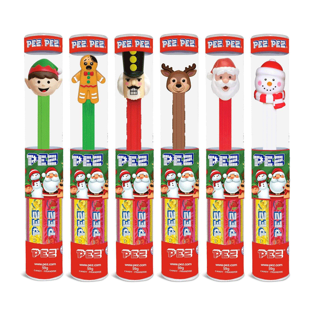 Pez - Candy Dispenser + 7 Pez Candy Refills, Christmas Themed