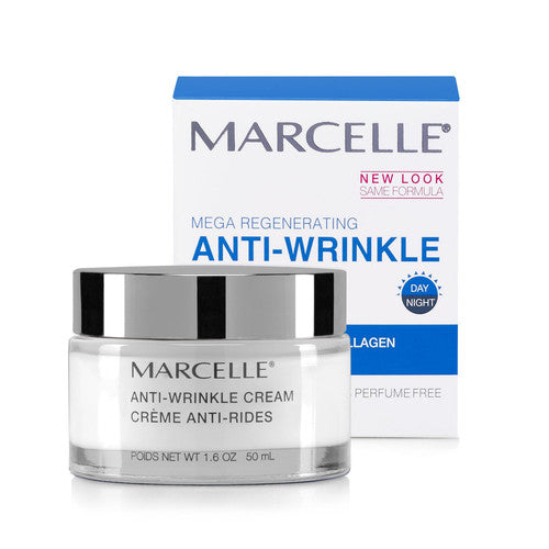 Marcelle Mega Regenerating Anti-Wrinkle Moisturizing Cream with Collagen & Nourishing Omegas | 50 ml