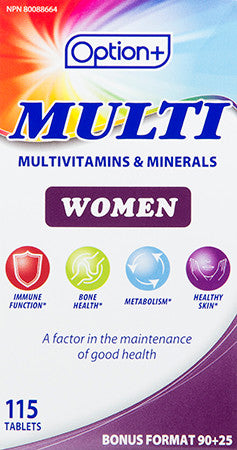 Option+ Women Multi Multivitamins & Minerals | 115 Tablets