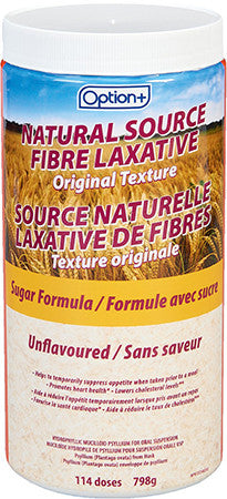 Option+ Natural Source Fiber Laxative  - With Sugar - Unflavoured | 798g