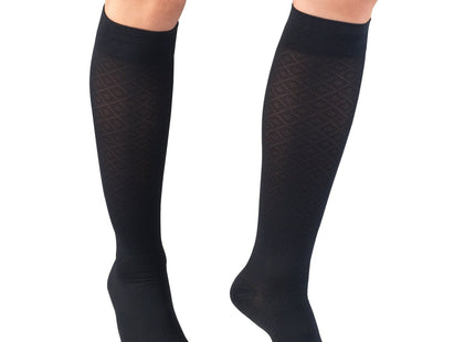 TRUFORM - Ladies' Knee High Socks Diamond Pattern |  15-20 Mmhg