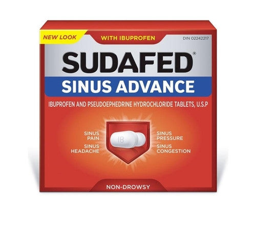 Sudafed Sinus Advance avec Ibuprofène | 20 comprimés