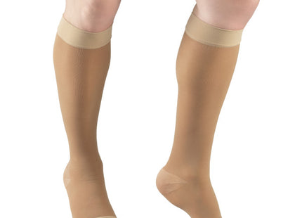 TRUFORM - Mi-bas transparents « Lites » pour femme | Bout ouvert 15-20 mmHg