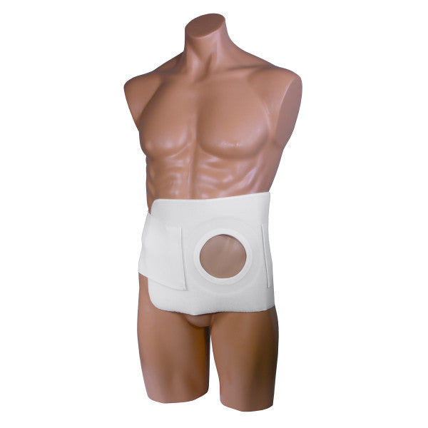 Ceinture de stomie OTC 6" avec coussinet (ouverture 4"), blanche