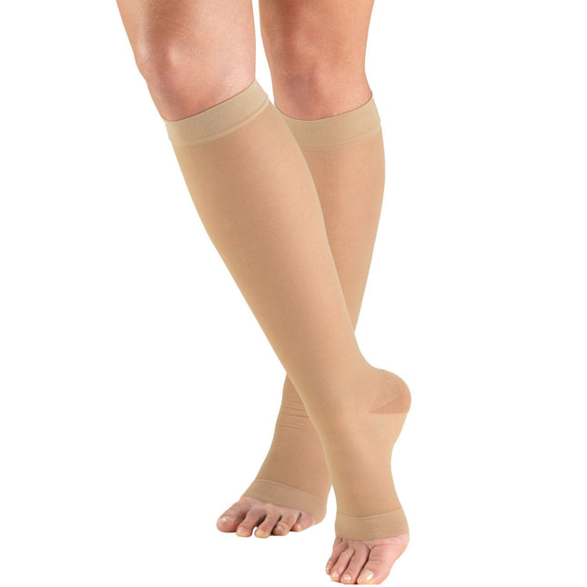 TRUFORM - Ladies' Sheer "Lites" Knee High | Open Toe 8-15 Mmhg