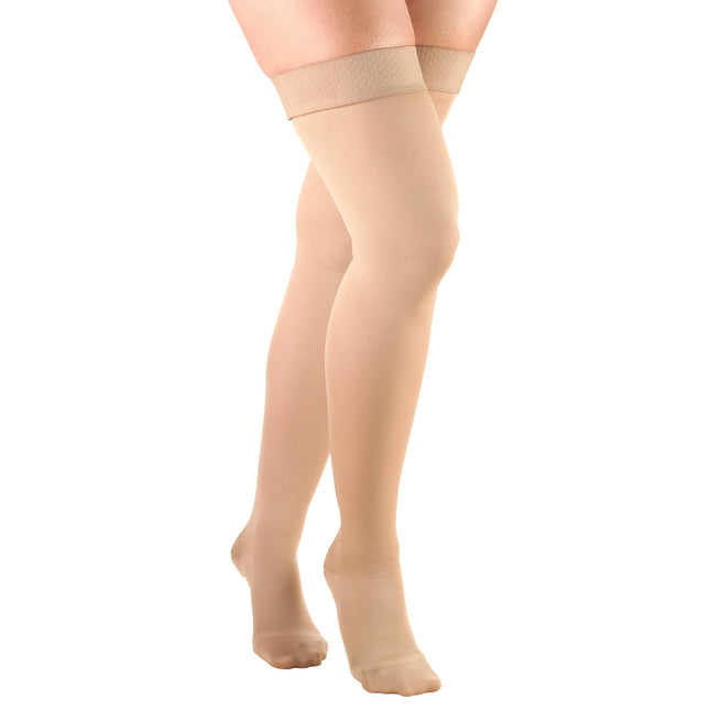 TRUFORM - Ladies' Thigh High Opaque Stockings | Closed Toe 15-20 Mmhg