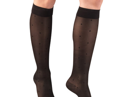 TRUFORM - Ladies' Sheer Knee High (Dot Pattern) | 15-20 Mmhg