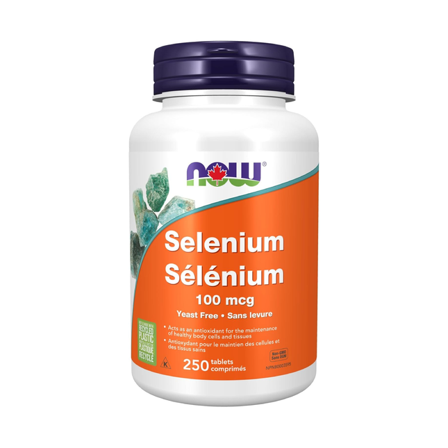 NOW Sélénium sans levure 100 mg | 250 capsules