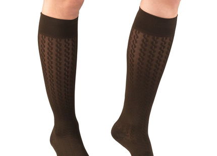 TRUFORM - Chaussettes hautes pour femme (motif torsadé) | 15-20 mmHg