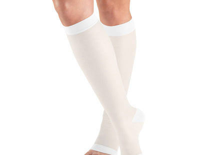 TRUFORM - Mi-bas transparents « Lites » pour femme | Bout ouvert 15-20 mmHg