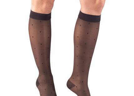 TRUFORM - Ladies' Sheer Knee High (Dot Pattern) | 15-20 Mmhg