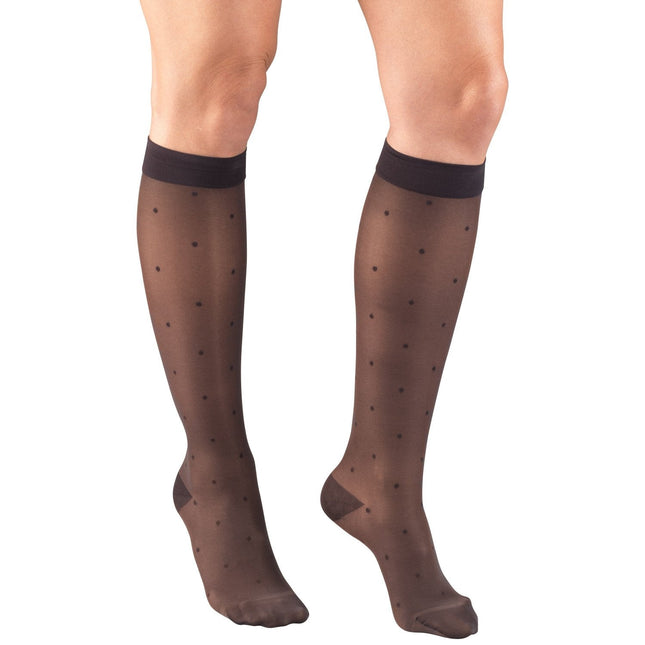TRUFORM - Bas transparents pour femmes (motif à pois) | 15-20 mmHg