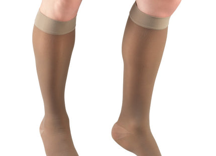 TRUFORM - Mi-bas transparents « Lites » pour femme | Bout ouvert 15-20 mmHg
